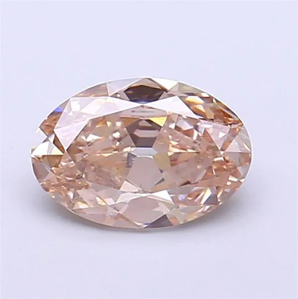 1.03ct Oval Lab Grown Diamond (Colour Fancy Light Brown, Clarity VS1, IGI Certified)