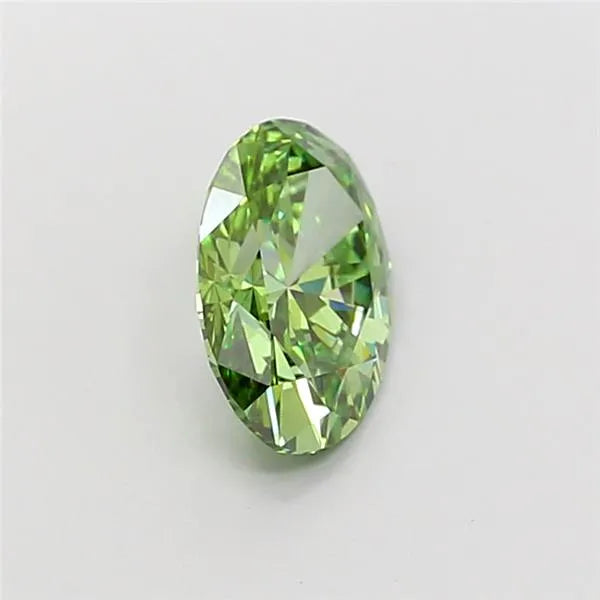 1.03ct Oval Lab Grown Diamond (Colour Fancy Vivid Green, Clarity VS1, IGI Certified)