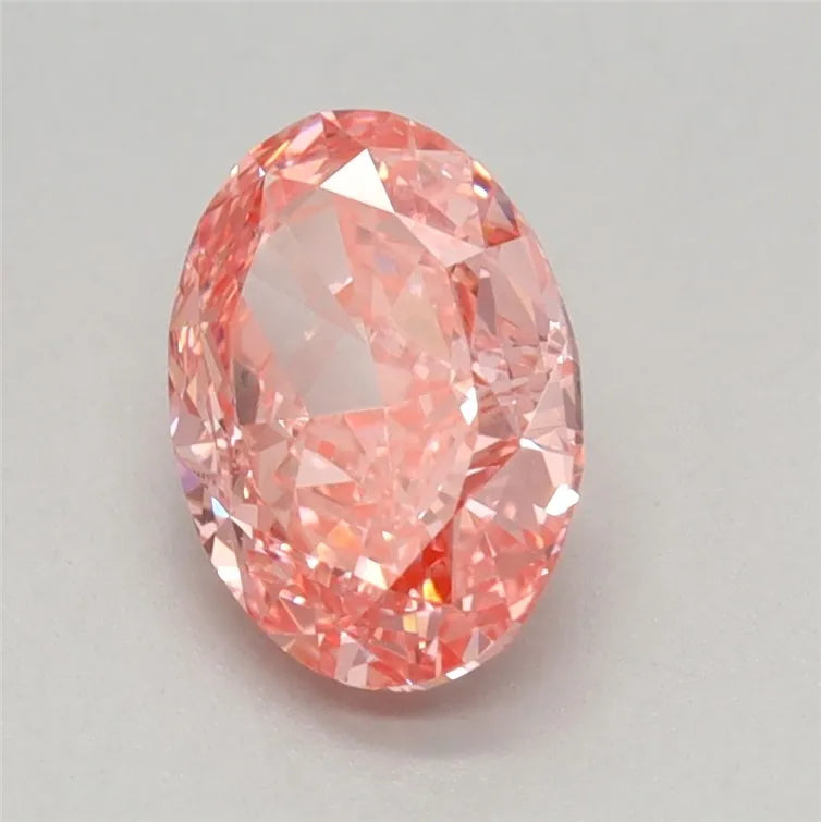 1.03ct Oval Lab Grown Diamond (Colour Fancy Vivid Pink, Clarity VS1, IGI Certified)