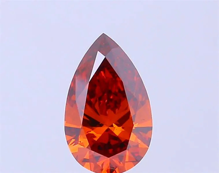 1.03ct Pear Lab Grown Diamond (Colour Fancy Deep Orange, Clarity VS2, IGI Certified)