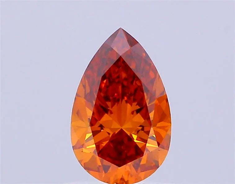 1.03ct Pear Lab Grown Diamond (Colour Fancy Deep Orange, Clarity VVS2, IGI Certified)