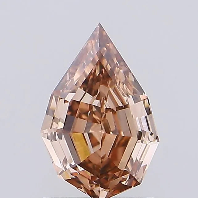 1.03ct Pear Lab Grown Diamond (Colour Fancy Light Brown, Clarity VVS1, IGI Certified)