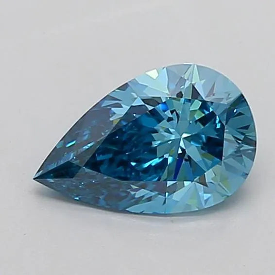 1.03ct Pear Lab Grown Diamond (Colour Fancy Vivid Blue, Clarity VS1, IGI Certified)