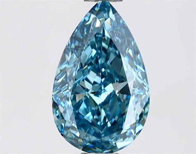 1.03ct Pear Lab Grown Diamond (Colour Fancy Vivid Blue, Clarity VS1, IGI Certified)