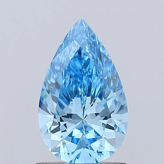 1.03ct Pear Lab Grown Diamond (Colour Fancy Vivid Blue, Clarity VS1, IGI Certified)