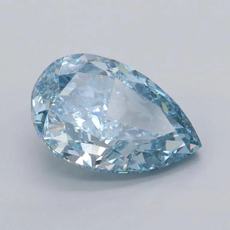 1.03ct Pear Lab Grown Diamond (Colour Fancy Vivid Blue, Clarity VS1, IGI Certified)