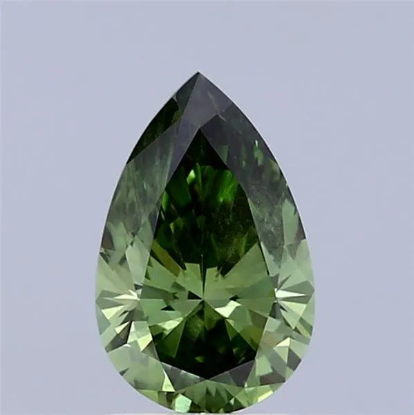 1.03ct Pear Lab Grown Diamond (Colour Fancy Vivid Green, Clarity VS1, IGI Certified)