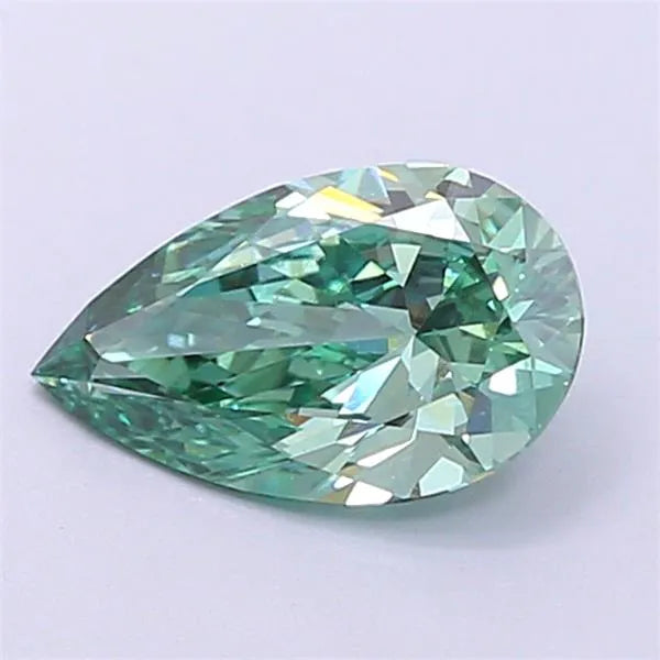 1.03ct Pear Lab Grown Diamond (Colour Fancy Vivid Green, Clarity VVS2, IGI Certified)