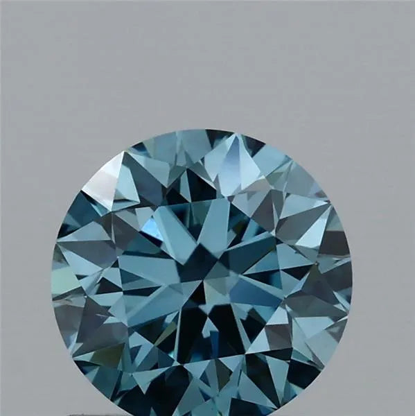 1.03ct Round Lab Grown Diamond (Colour Fancy Vivid Blue, Clarity VS1, Cut EX, IGI Certified)