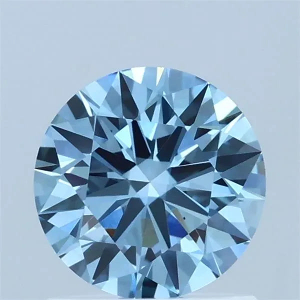 1.03ct Round Lab Grown Diamond (Colour Fancy Vivid Blue, Clarity VS1, Cut ID, IGI Certified)