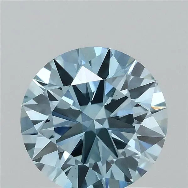 1.03ct Round Lab Grown Diamond (Colour Fancy Vivid Blue, Clarity VS1, Cut ID, IGI Certified)