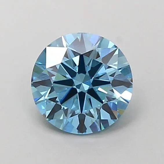 1.03ct Round Lab Grown Diamond (Colour Fancy Vivid Blue, Clarity VS1, Cut ID, IGI Certified)