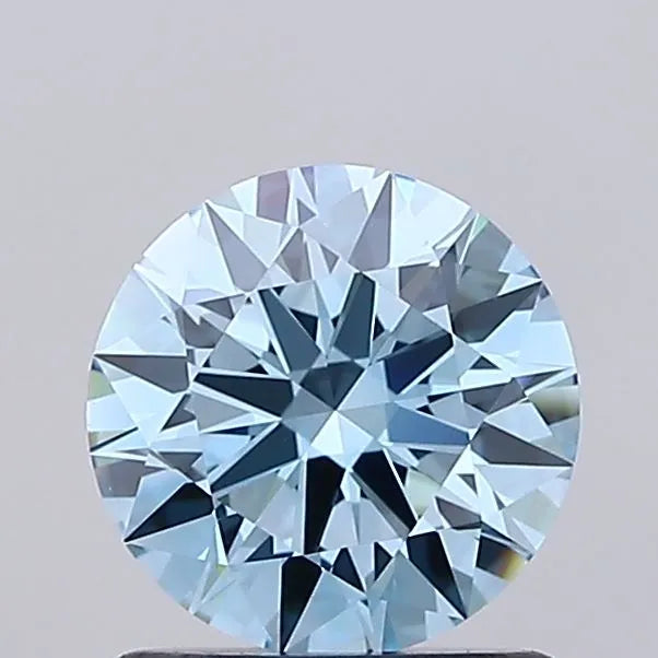 1.03ct Round Lab Grown Diamond (Colour Fancy Vivid Blue, Clarity VVS2, Cut ID, IGI Certified)