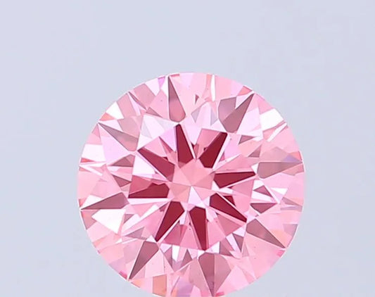 1.03ct Round Lab Grown Diamond (Colour Fancy Vivid Pink, Clarity VS1, Cut ID, IGI Certified)