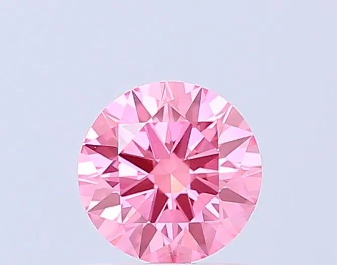 1.03ct Round Lab Grown Diamond (Colour Fancy Vivid Pink, Clarity VVS2, Cut ID, IGI Certified)