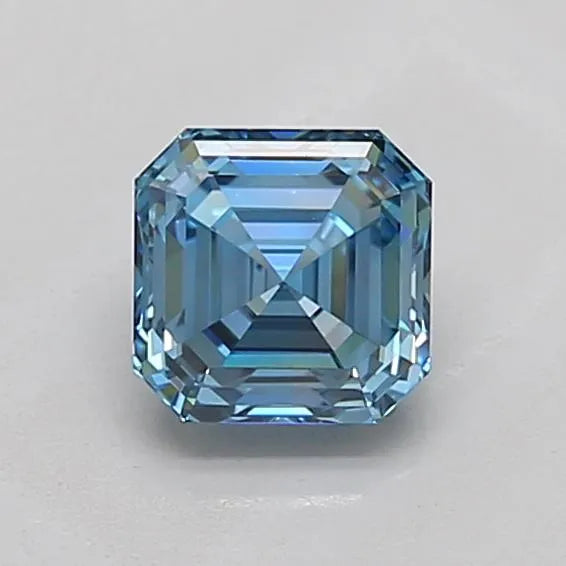 1.04ct Asscher Lab Grown Diamond (Colour Fancy Vivid Blue, Clarity VVS2, IGI Certified)