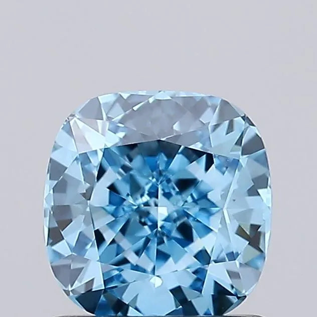 1.04ct Cushion modified Lab Grown Diamond (Colour Fancy Vivid Blue, Clarity VVS2, IGI Certified)