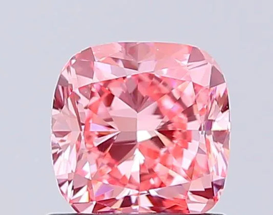 1.04ct Cushion modified Lab Grown Diamond (Colour Fancy Vivid Pink, Clarity VVS2, IGI Certified)