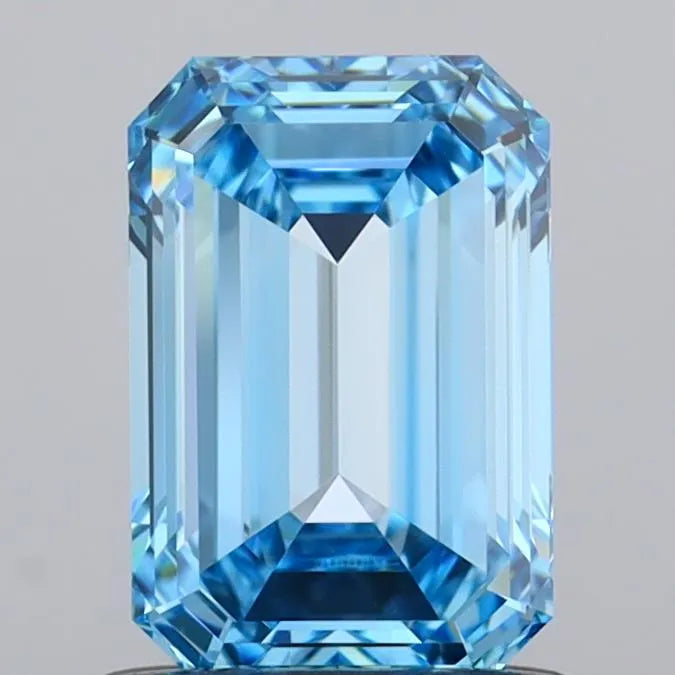 1.04ct Emerald Lab Grown Diamond (Colour Fancy Vivid Blue, Clarity VVS1, IGI Certified)