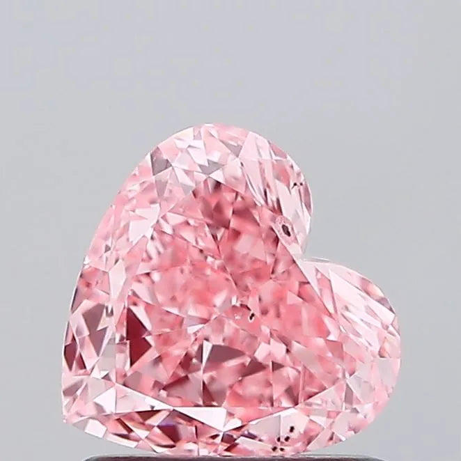 1.04ct Heart Lab Grown Diamond (Colour Fancy Vivid Pink, Clarity SI1, IGI Certified)