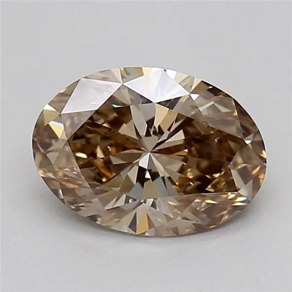 1.04ct Oval Lab Grown Diamond (Colour Fancy Brown, Clarity VVS2, IGI Certified)