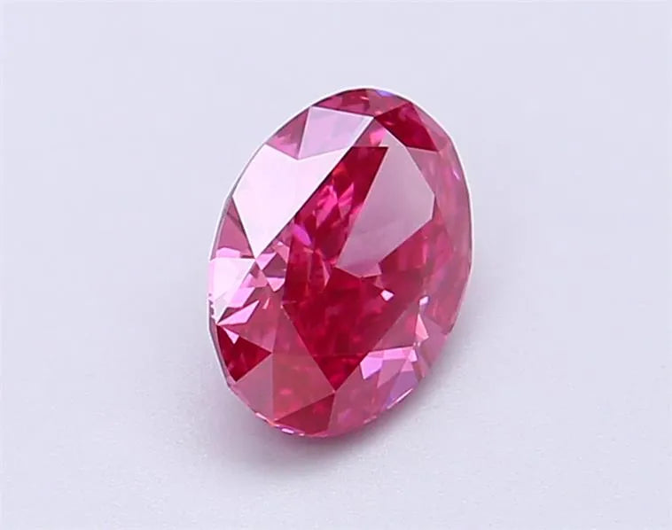 1.04ct Oval Lab Grown Diamond (Colour Fancy Deep Pink, Clarity VS2, IGI Certified)