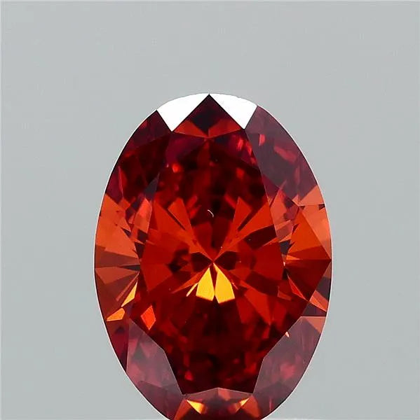 1.04ct Oval Lab Grown Diamond (Colour Fancy Intense Brownish Orange, Clarity VVS2, IGI Certified)