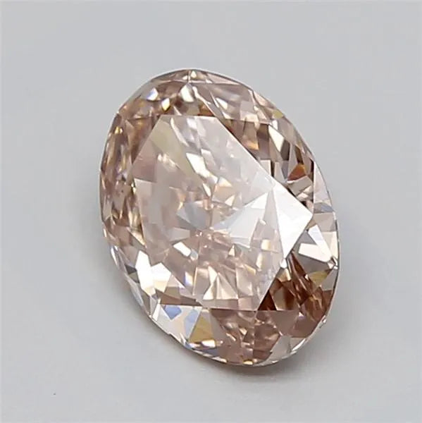 1.04ct Oval Lab Grown Diamond (Colour Fancy Light Brown, Clarity VVS2, IGI Certified)