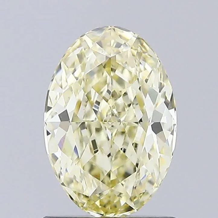1.04ct Oval Lab Grown Diamond (Colour Fancy Light Yellow, Clarity VS1, IGI Certified)