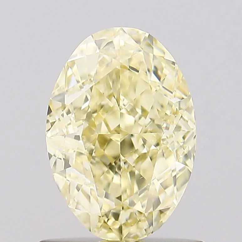 1.04ct Oval Lab Grown Diamond (Colour Fancy Light Yellow, Clarity VVS2, IGI Certified)
