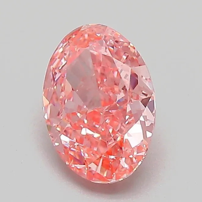 1.04ct Oval Lab Grown Diamond (Colour Fancy Vivid Pink, Clarity VVS2, IGI Certified)