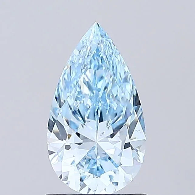 1.04ct Pear Lab Grown Diamond (Colour Fancy Vivid Blue, Clarity VS2, IGI Certified)