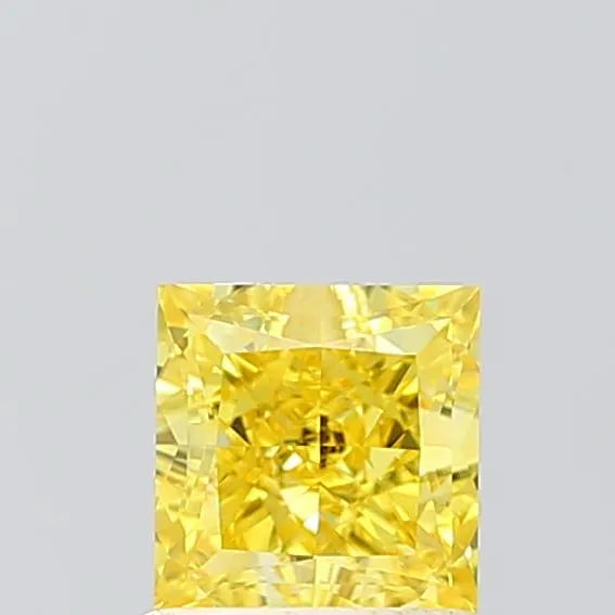 1.04ct Princess Lab Grown Diamond (Colour Fancy Vivid Yellow, Clarity VVS2, IGI Certified)