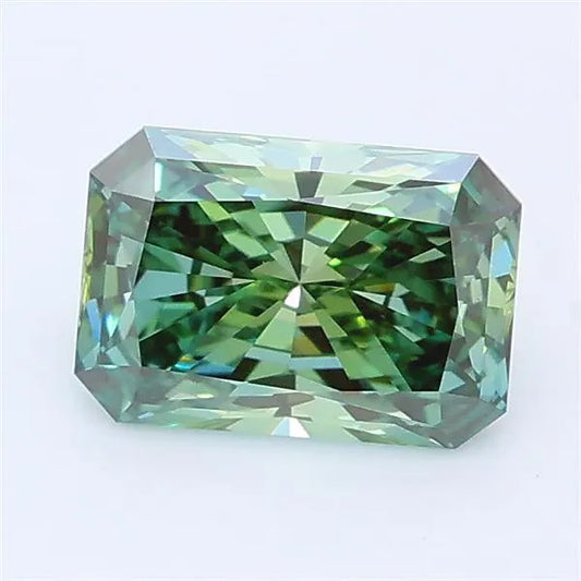 1.04ct Radiant Lab Grown Diamond (Colour Fancy Vivid Green, Clarity VVS2, IGI Certified)