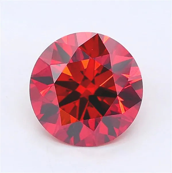 1.04ct Round Lab Grown Diamond (Colour Fancy Deep Orange, Clarity VS1, Cut ID, IGI Certified)