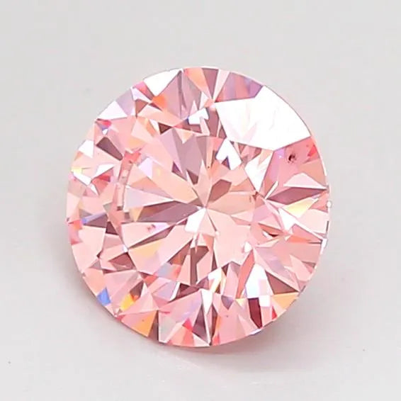 1.04ct Round Lab Grown Diamond (Colour Fancy Intense Pink, Clarity VS1, Cut ID, IGI Certified)