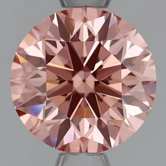 1.04ct Round Lab Grown Diamond (Colour Fancy Intense Pink, Clarity VS2, Cut EX, IGI Certified)