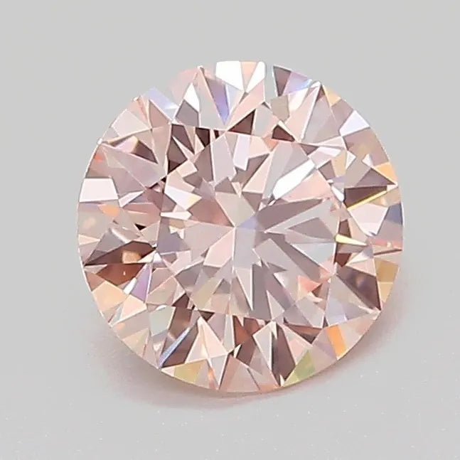 1.04ct Round Lab Grown Diamond (Colour Fancy Pink, Clarity VS1, Cut ID, IGI Certified)