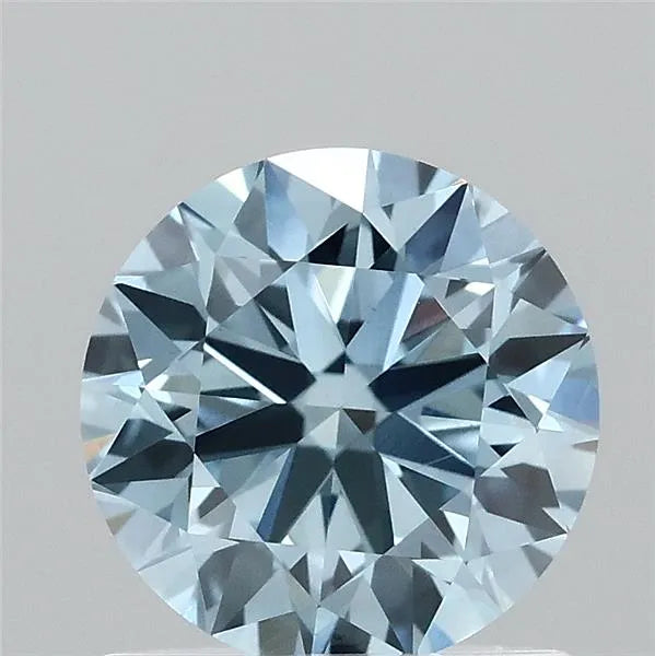 1.04ct Round Lab Grown Diamond (Colour Fancy Vivid Blue, Clarity VVS2, Cut EX, IGI Certified)