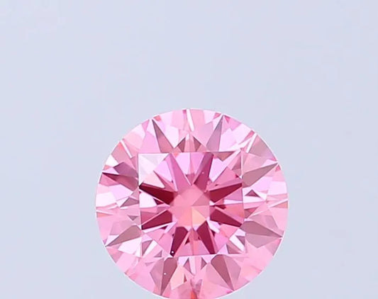 1.04ct Round Lab Grown Diamond (Colour Fancy Vivid Pink, Clarity VS1, Cut ID, IGI Certified)