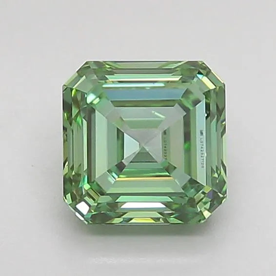1.05ct Asscher Lab Grown Diamond (Colour Fancy Vivid Green, Clarity VVS1, IGI Certified)