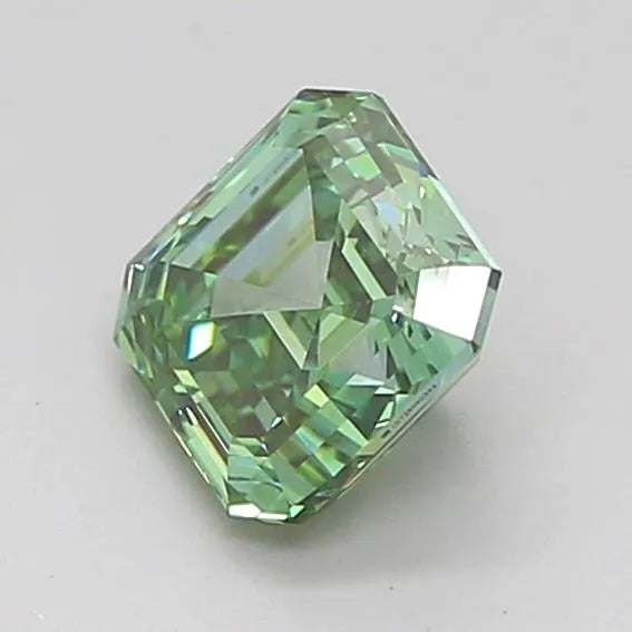 1.05ct Asscher Lab Grown Diamond (Colour Fancy Vivid Green, Clarity VVS2, IGI Certified)