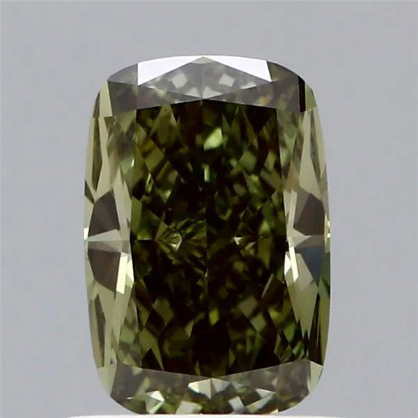 1.05ct Cushion brilliant Lab Grown Diamond (Colour Fancy Deep Gray Green, Clarity VS1, IGI Certified)