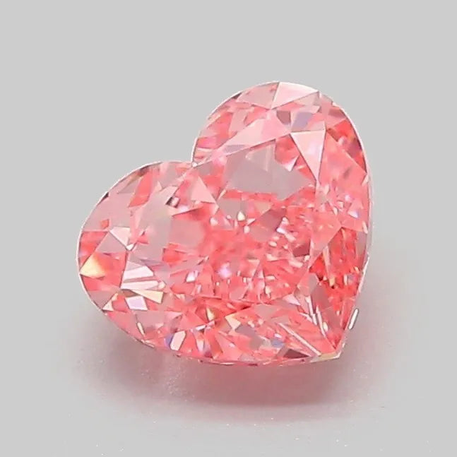 1.05ct Heart Lab Grown Diamond (Colour Fancy Vivid Pink, Clarity VS1, IGI Certified)