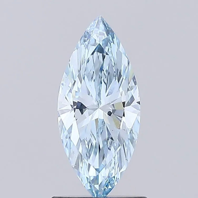 1.05ct Marquise Lab Grown Diamond (Colour Fancy Vivid Blue, Clarity VS2, IGI Certified)