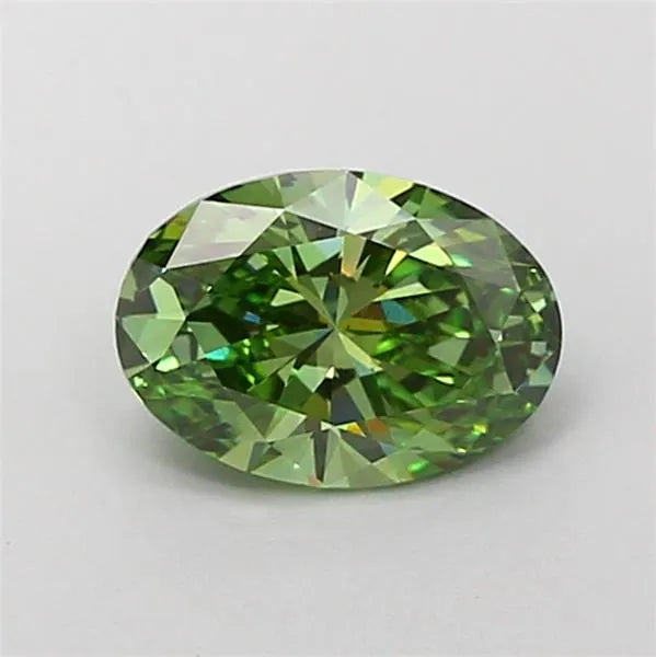 1.05ct Oval Lab Grown Diamond (Colour Fancy Vivid Green, Clarity VS1, IGI Certified)