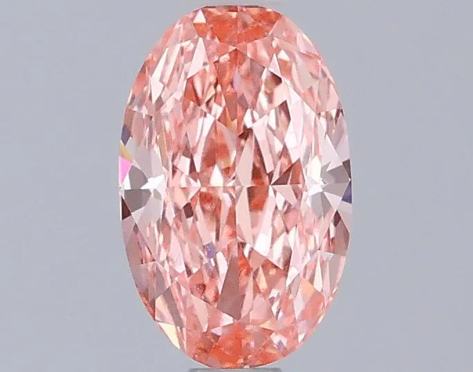 1.05ct Oval Lab Grown Diamond (Colour Fancy Vivid Pink, Clarity VVS2, IGI Certified)