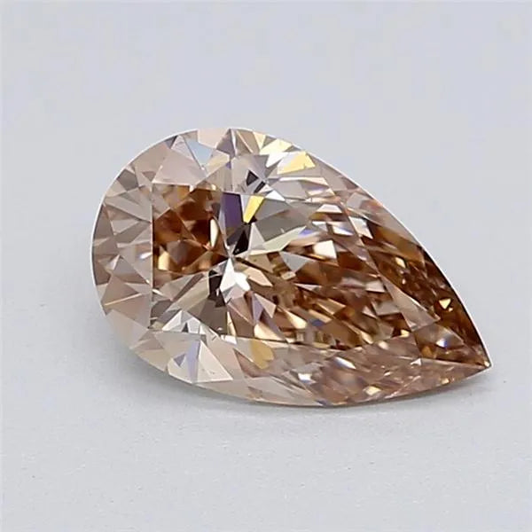 1.05ct Pear Lab Grown Diamond (Colour Fancy Light Brown, Clarity SI1, IGI Certified)