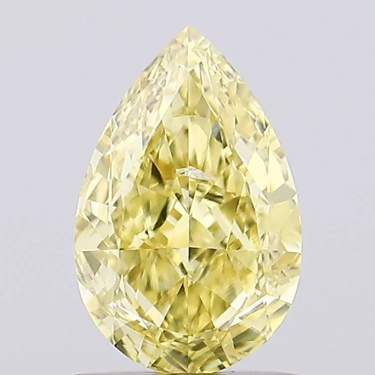 1.05ct Pear Lab Grown Diamond (Colour Fancy Vivid Yellow, Clarity SI1, IGI Certified)