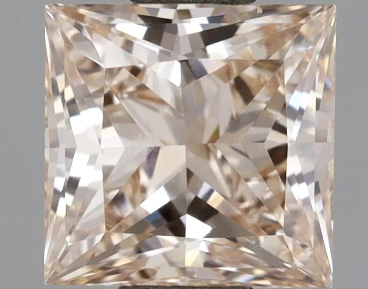 1.05ct Princess Lab Grown Diamond (Colour Fancy Brownish Pink, Clarity VS1, IGI Certified)